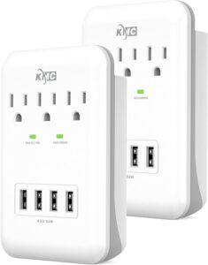 KMC 3-Outlet Wall Mount Surge Protector