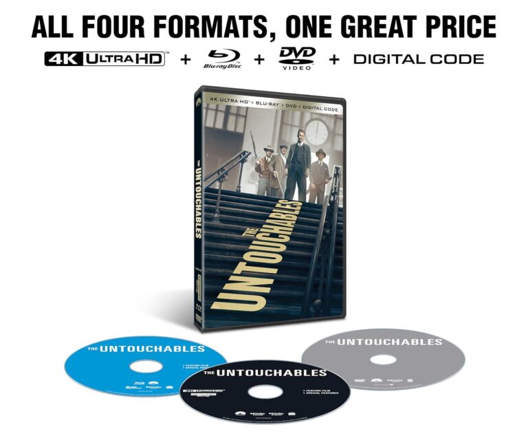 The Untouchables 4K UHD + Blu-ray + DVD + Digital