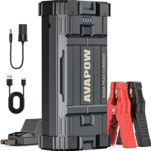 Avapow 3000A Peak Car Battery Jump Starter $25.99 1 Avapow