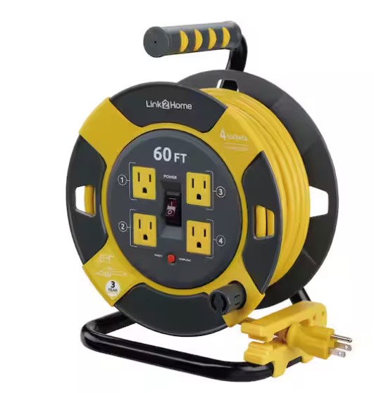 Link2Home 60' 14/3 Extension Cord Storage Reel only $20 (in-store only) 17 Link2Home