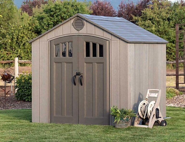 Lifetime 8'x 7.5' Outdoor Storage Shed $699 11 Lifetime