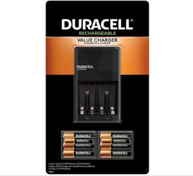 Duracell Ion Speed 1000 Charger (6 AA and 2 AAA Batteries) $14.99 13 Duracell