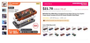 BOYHOM R36H Retro Handheld Game Console $21.78 29 BOYHOM