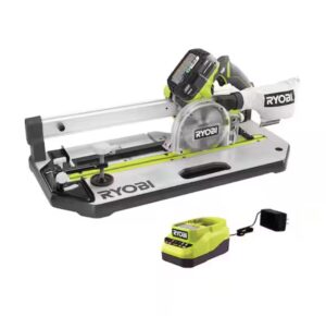 Ryobi ONE+ 18V Cordless 5-1/2 in. Flooring Saw Kit with Blade, 4.0 Ah Battery, and Charger $229 19 Ryobi ONE+