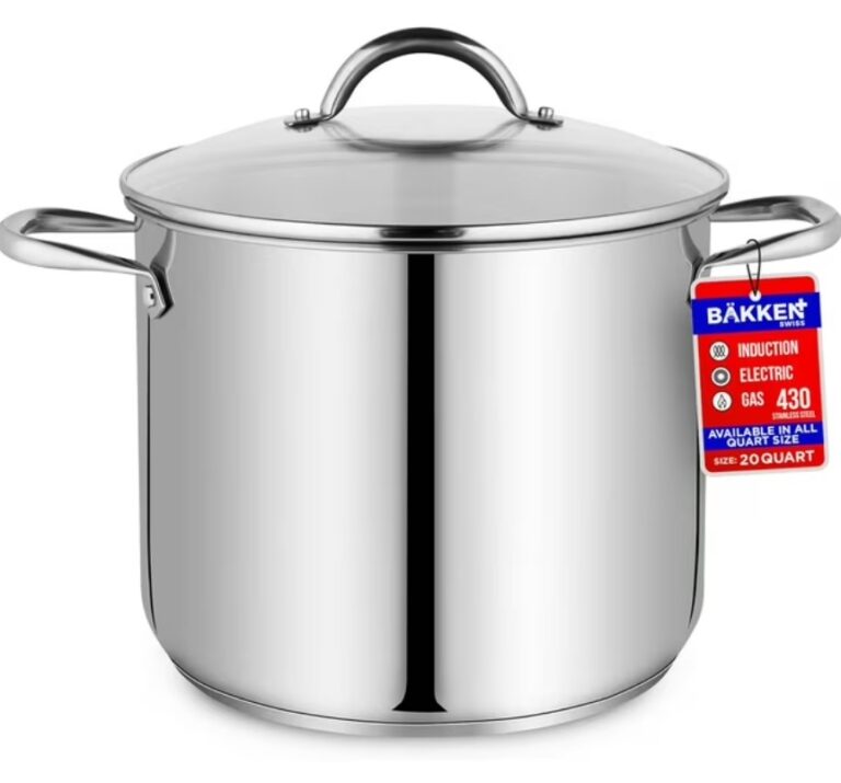 Bakken- Swiss Deluxe 20-Quart Stainless Steel Stockpot $33.40 19 Bakken- Swiss