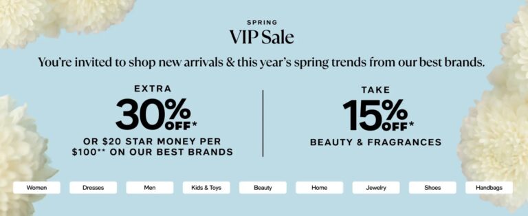 Macy's Spring VIP Sale: Up to 80% off + Extra 30% off with code VIP 11 Macy's