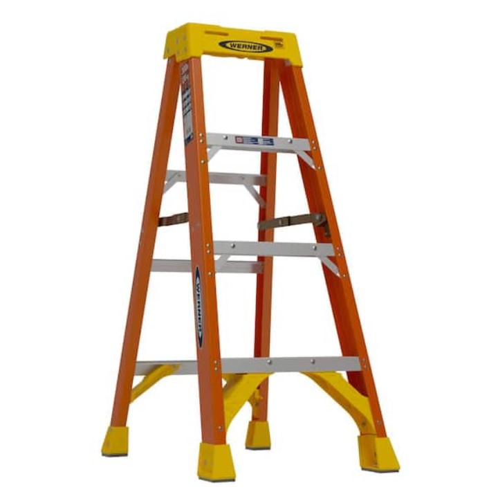 Werner 4ft Fiberglass Step Ladder with 300 lb. load capacity $59.97 9 Werner