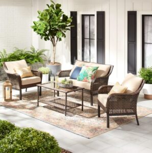 Mainstays Tuscany Ridge 4-Piece Wicker Outdoor Conversation Set $294 1 Mainstays