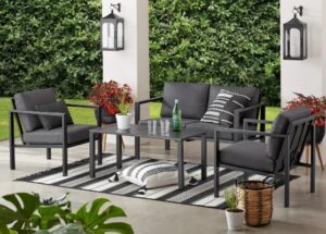 Mainstays Tuscany Ridge 4-Piece Wicker Outdoor Conversation Set $294 2 Mainstays
