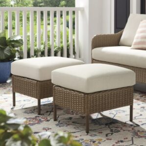 2-Pack Mainstays Chelsea Outdoor Patio Ottoman $77 1 Mainstays