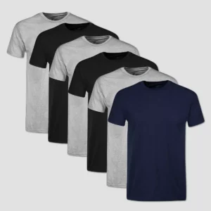 6-Pack Hanes Men's Crewneck Dyed T-Shirt $15 1 Hanes
