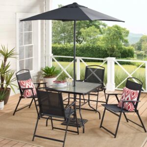 6-Piece Mainstays Albany Lane Outdoor Patio Dining Set $84 1 Mainstays