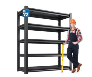 REIBII 72" 5-Tier Storage Shelving Unit (3000-lbs. Capacity) $39.99 1 REIBII