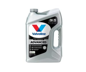 Valvoline 5QT Advanced Full Synthetic 0W-20 Motor Oil + $5 Rebate $21.99 1 Valvoline