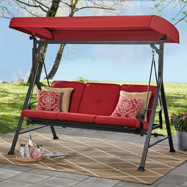 Mainstays Belden Park 3-Person Daybed Swing $178 5 mainstays