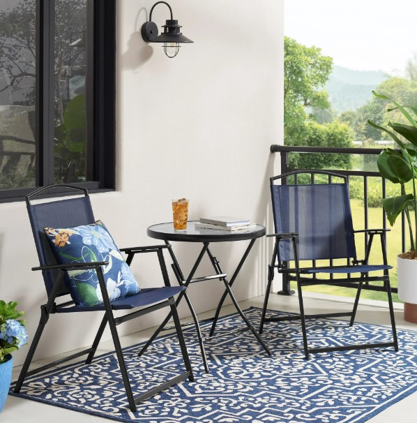 3-Piece Mainstays Albany Lane Outdoor Bistro Set $27 1 Mainstays