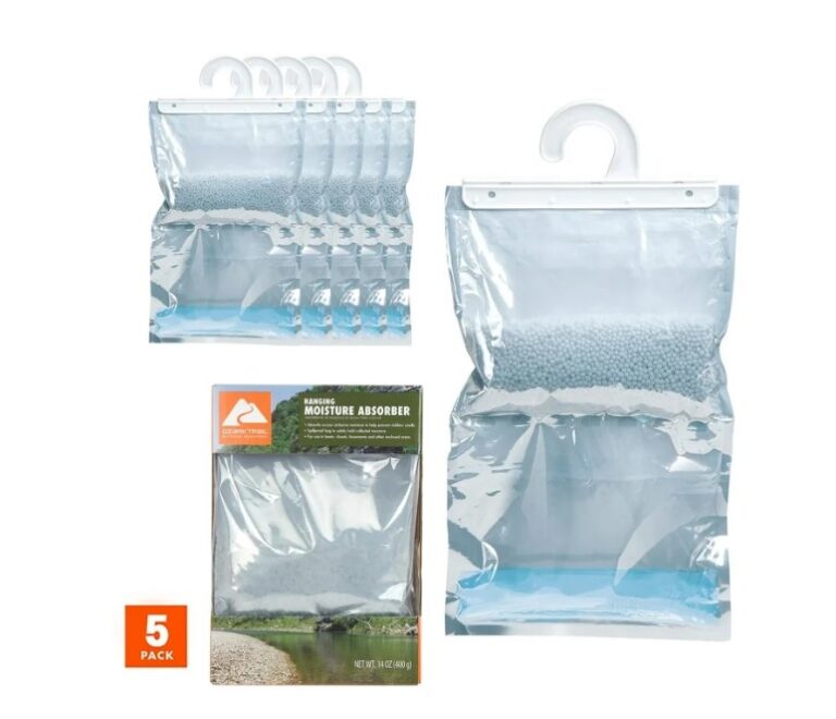 5-Pack Ozark Trail Hanging Bag Moisture Absorber Dehumidifier $10 19 Ozark Trail