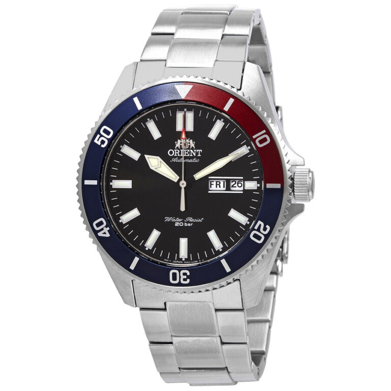 Orient Kanno Automatic Black Dial Pepsi Bezel Men's Watch $152 15 Orient