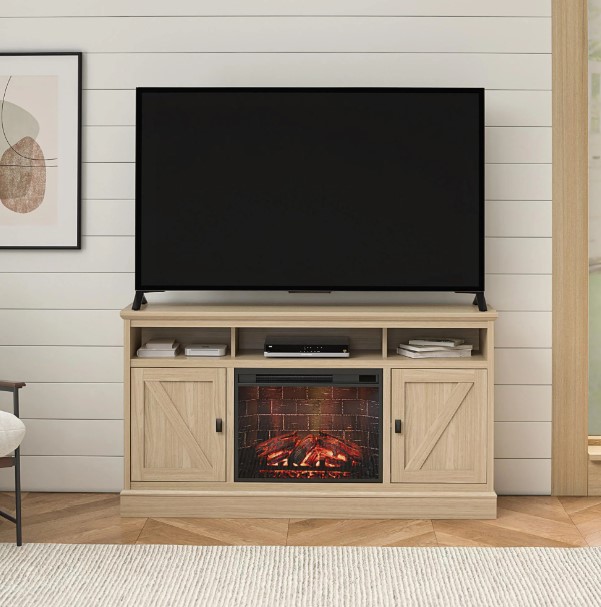 Ameriwood Home Ashton Lane Fireplace TV Stand $98 1 Ameriwood