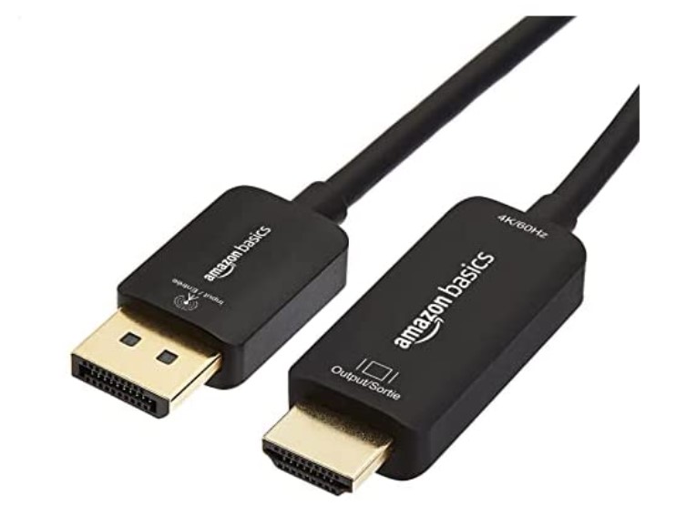 2-Pack Amazon Basics 3ft DisplayPort to HDMI Cable $4.98 1 Amazon Basics