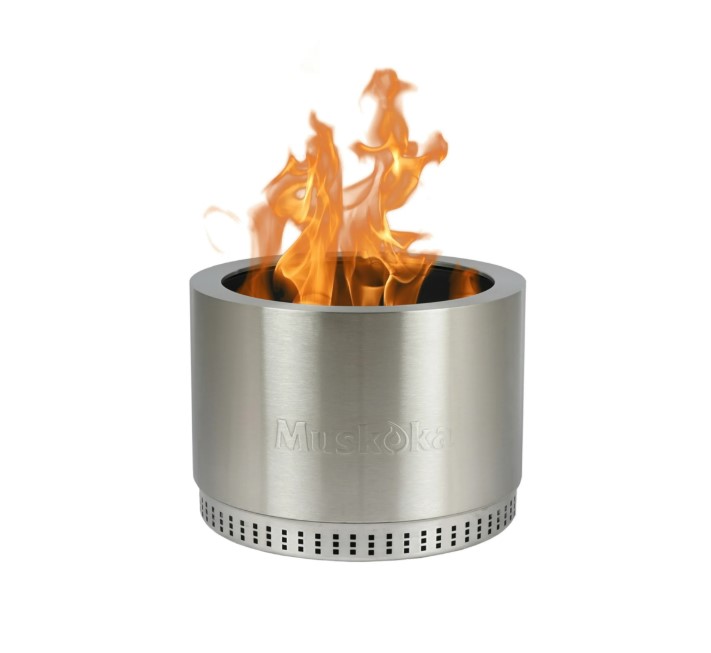 Muskoka 19.5" Stainless Steel Smokeless Wood Burning Fire Pit with Protective Cover $67 10 Muskoka