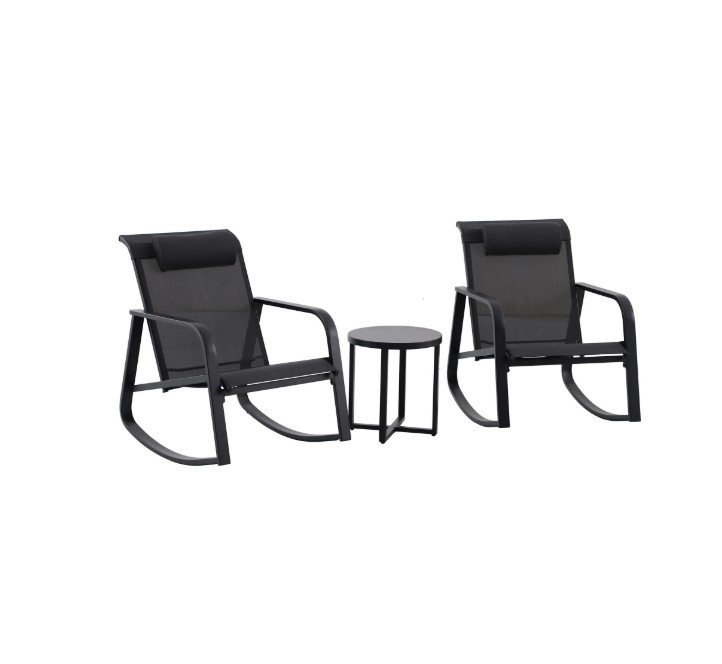 3-Piece Mainstays Dashwood Steel Outdoor Rocker Chat Set $97 16 Mainstays