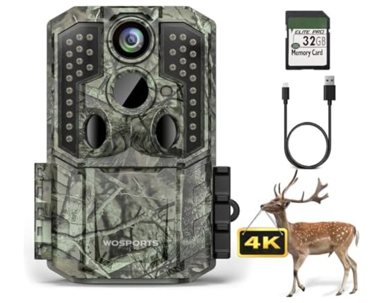 WOSPORTS 4K 48MP Trail Camera with Night Vision $32.99 11 WOSPORTS