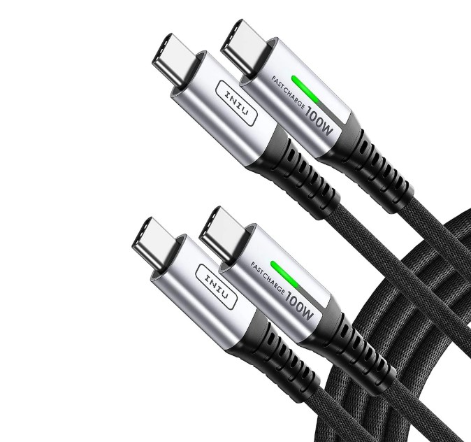 2-Pack INIU 100W 6.6ft USB C to USB C Cable $5.93 16 INIU