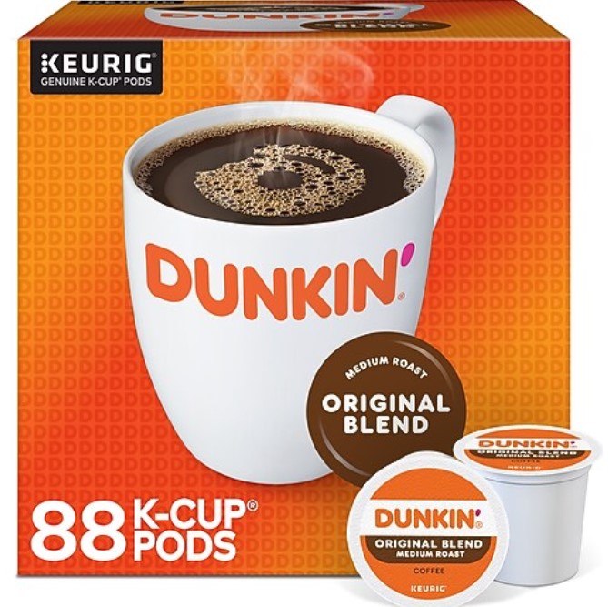88-Count Dunkin' Original Blend Coffee Keurig K-Cup Pods (Medium Roast) $36.99 17 Dunkin' Original