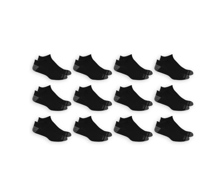 12-Pack Fruit of the Loom Men's Dual Defense No-Show Socks $7.30 7 Fruit of the Loom