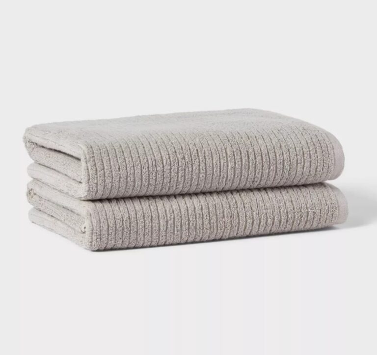 2-Piece Threshold Quick Dry Ribbed Towel Set $7 5 Threshold