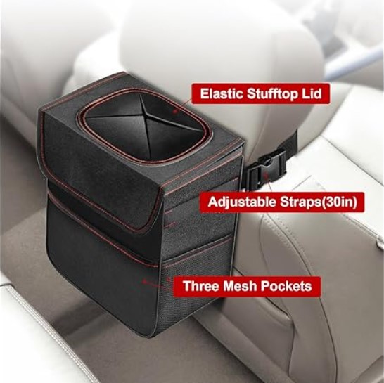 Simple Deluxe 2-Gallon Car Trash Can with Lid and Storage Pockets $6.60 9 Simple Deluxe