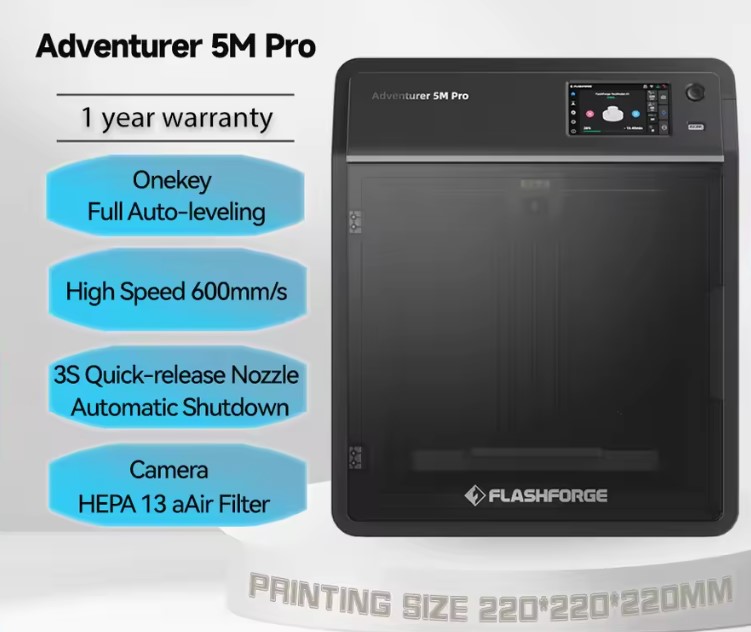 Flashforge Adventurer 5M Pro 3d Printer $272.99 19 Flashforge