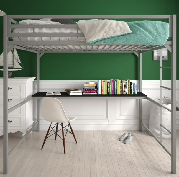 DHP Miles Metal Loft Bed with Desk (Full) $89.97 15 DHP