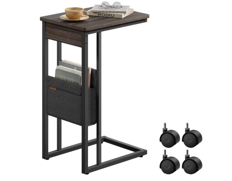 VASAGLE C-Shaped Side Table with Wheels $19.99 3 VASAGLE