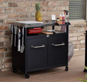 Expert Grill Outdoor BBQ Prep Cart with Wheels $128 11 Expert Grill