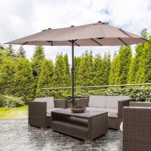Aniyah Outsunny 15 ft Patio Umbrella (Tan) $68.99 1 Aniyah