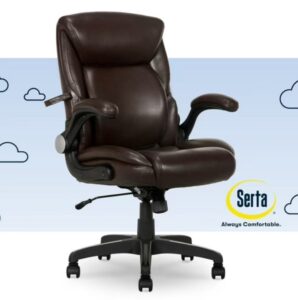 Serta Air Lumbar Bonded Leather Manager Office Chair $61 1 Serta