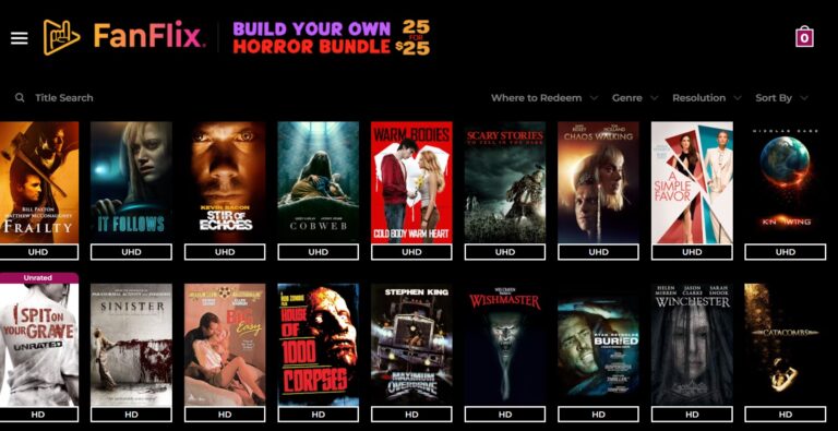 Fanflix Build Your Own Horror Bundle: 25-Movie for $25 25 Fanflix
