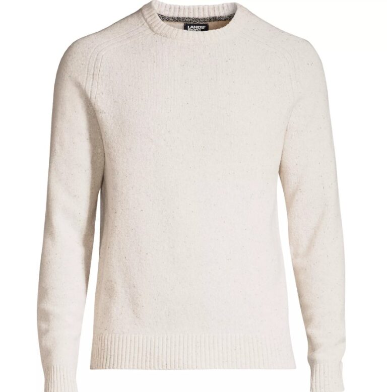 Lands End Men's Long Sleeve Lambswool Crewneck Sweater $29.99 15 Lands End