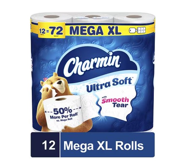 36-Pack Charmin Mega XL Rolls Toilet Paper $50.37 13 Charmin