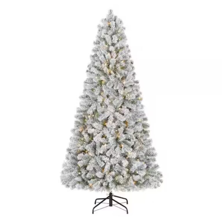 Home Accents Holiday 6.5 ft. Festive Pine Flocked Pre-Lit Artificial Christmas Tree $19.98 1 Home Accents Holiday