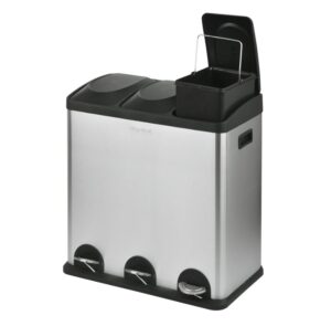 Step N' Sort 16 Gallon 3 Compartment Stainless Steel Kitchen Trash Can $30 25 Step N' Sort