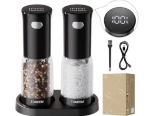 Tomeem Electric Salt and Pepper Grinder Set $14.99 27 Tomeem