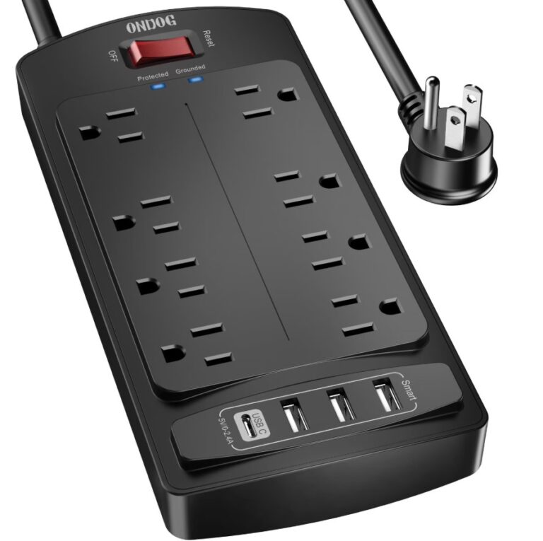 ONDOG 6ft 2700 Joules Surge Protector Power Strip with 8-Outlet 4 USB Port $15.99 9 ONDOG