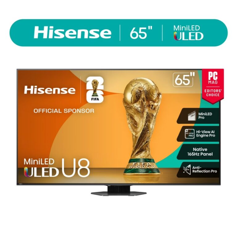 Hisense 65U8QG 65" Class U8 Series Mini-LED ULED 4K UHD Google Smart TV $859.99 17 Hisense
