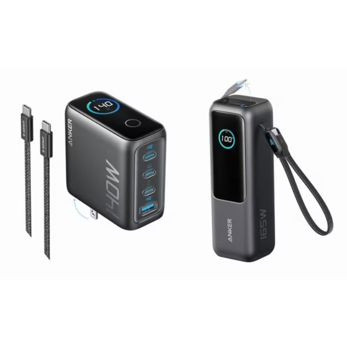 Anker 140W MAX USB C Laptop Charger + Anker 25,000mAh Portable Power Bank $104.99 15 Anker
