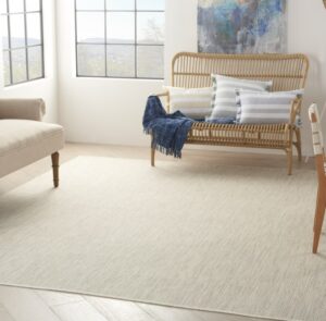 Nourison 7ft x 10ft Courtyard Indoor/Outdoor Ivory Silver Area Rug $21.97 1 Nourison