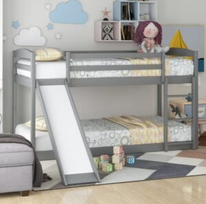 Euroco Solid Wood Twin over Twin Bunk Bed $158 7 Euroco