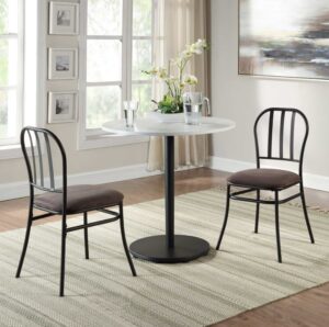 3-Piece Mainstays Marble Table Top Indoor Dining Bistro Set $37.50 17 Mainstays